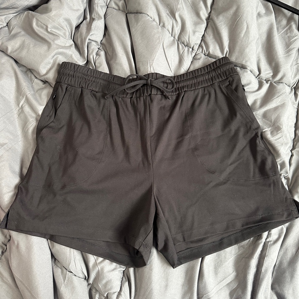 Black casual shorts